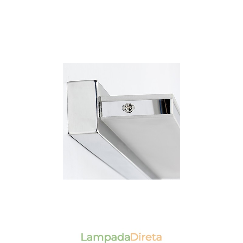 Recurso eletrogalvanizado moderno contemporâneo integrado para iluminação de banheiro com luz ambiente Luz de parede
