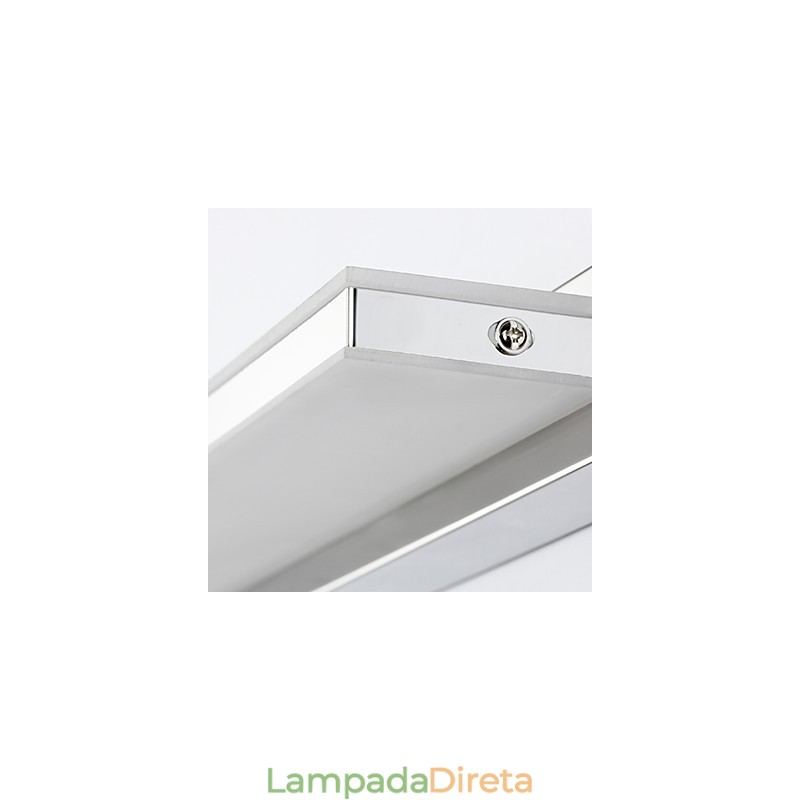 Recurso eletrogalvanizado moderno contemporâneo integrado para iluminação de banheiro com luz ambiente Luz de parede