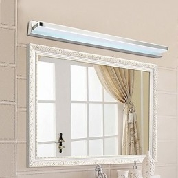 Recurso eletrogalvanizado moderno contemporâneo integrado para iluminação de banheiro com luz ambiente Luz de parede