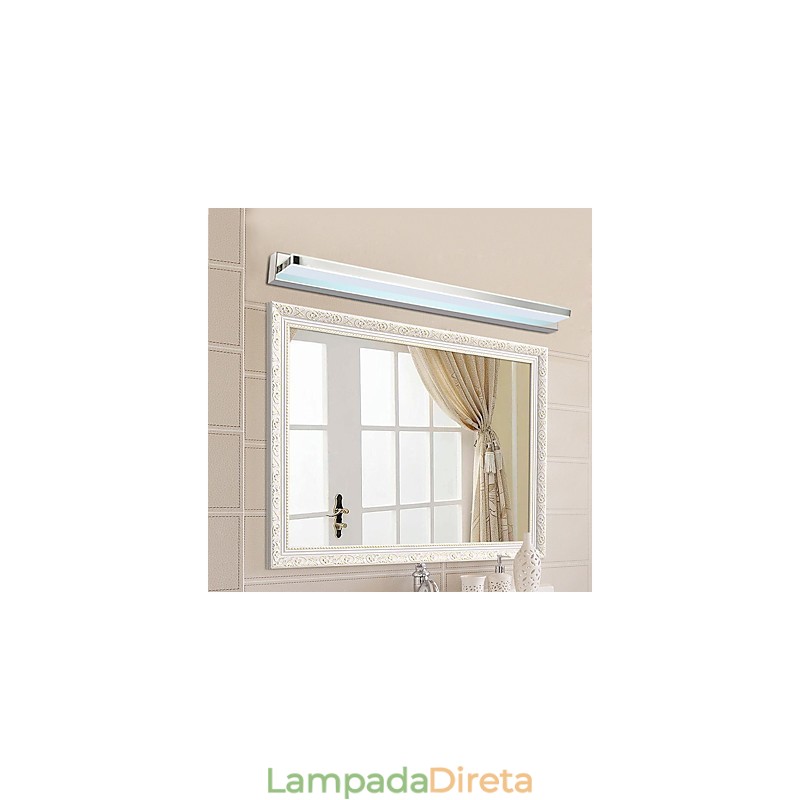 Recurso eletrogalvanizado moderno contemporâneo integrado para iluminação de banheiro com luz ambiente Luz de parede