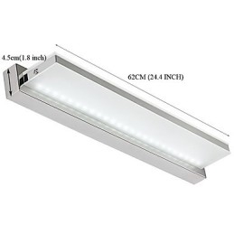 Recurso eletrogalvanizado moderno contemporâneo integrado para iluminação de banheiro com luz ambiente Luz de parede