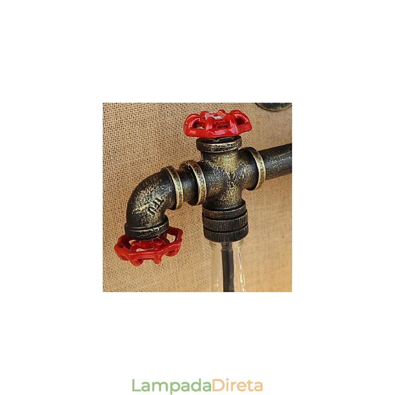 Interruptor de vento industrial retrô Garrafa de água Lâmpada de parede Luz de parede Azul
