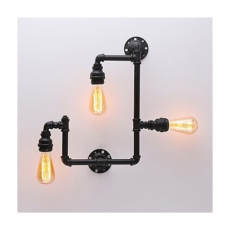 3 Cabeças Vintage Industrial Pipe Wall Lights Preto Luzes Criativas Restaurante Café Bar Decoração iluminação 3 Cabeças Vintage Industrial Pipe Wall Lights Preto Luzes Criativas Restaurante Café Bar Decoração iluminação