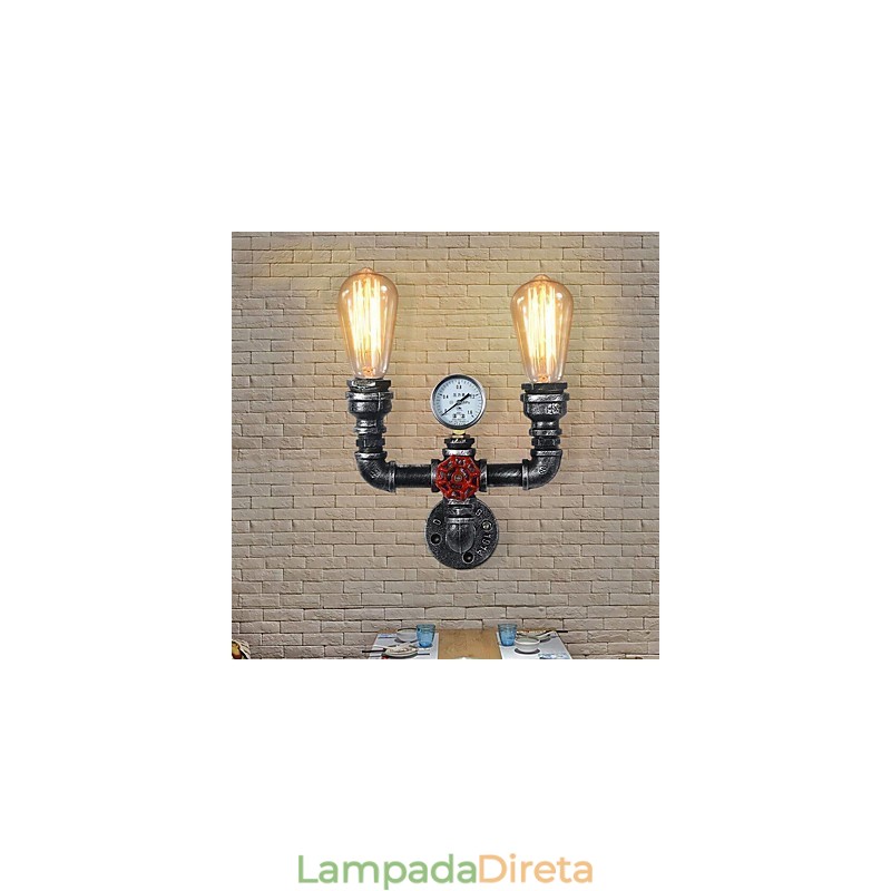 2 cabeças vintage industrial metal luzes de parede restaurante café bar decoração iluminação