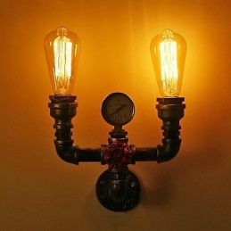 2 cabeças vintage industrial metal luzes de parede restaurante café bar decoração iluminação