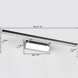 Recurso eletrogalvanizado contemporâneo moderno para iluminação de parede de banheiro downlight