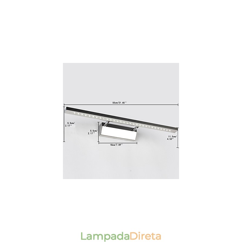 Recurso eletrogalvanizado contemporâneo moderno para iluminação de parede de banheiro downlight