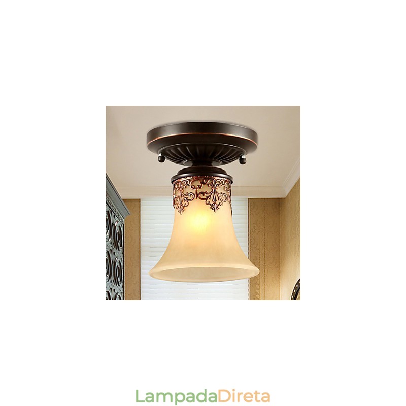 Pintura de ilha de campo vintage em metal com montagem embutida