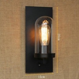Criativo moderno minimalista Restaurante Bar Corredor americano escadas Edison parede lâmpada de cabeça única vidro