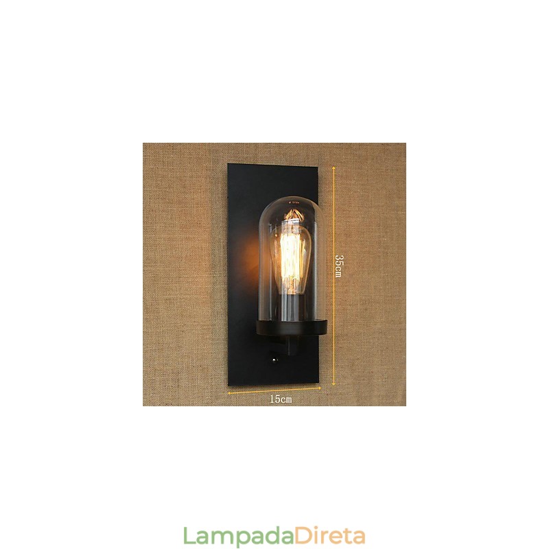 Criativo moderno minimalista Restaurante Bar Corredor americano escadas Edison parede lâmpada de cabeça única vidro