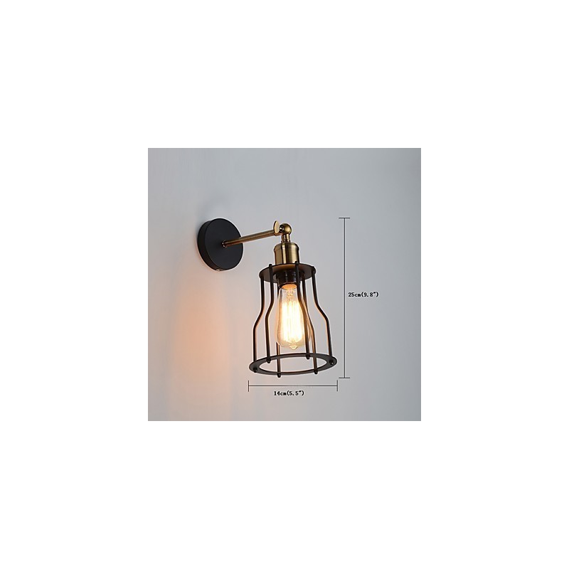 Loft vintage Wall Lights Industrial Edison Moda Simplicidade Wall Sconces Base de Metal Cap