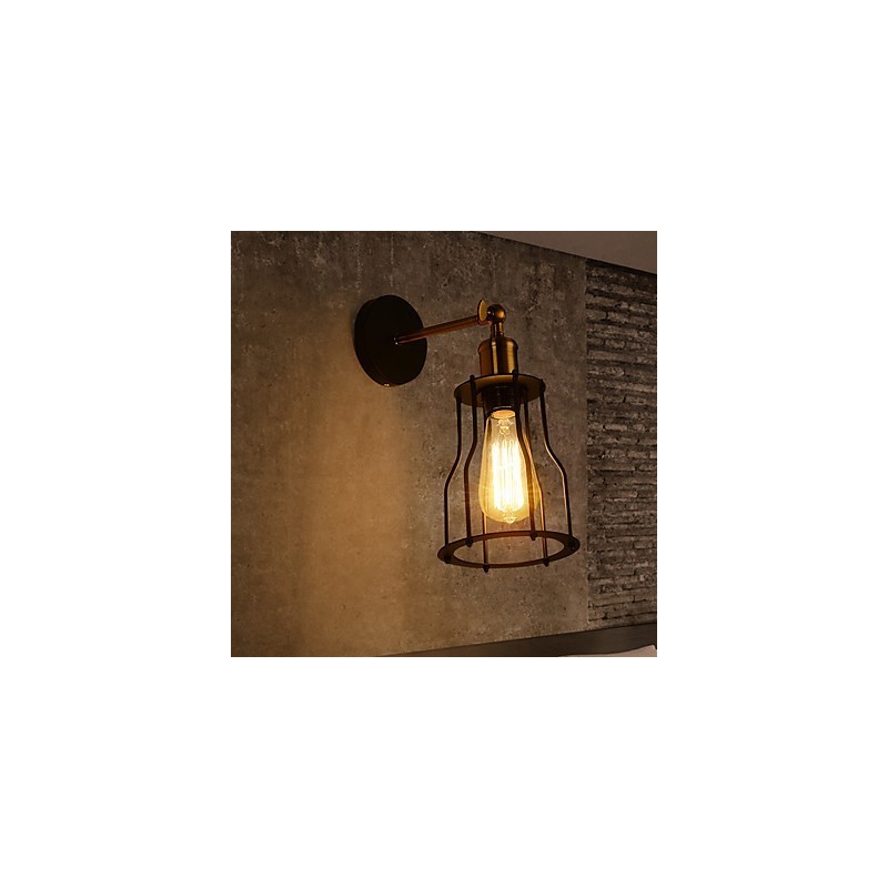Loft vintage Wall Lights Industrial Edison Moda Simplicidade Wall Sconces Base de Metal Cap