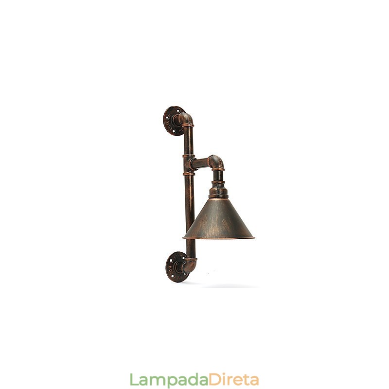 Luzes de parede de tubo de água estilo industrial retrô criativo country metal restaurante café bares mesa de bar arandelas de parede