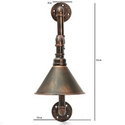 Luzes de parede de tubo de água estilo industrial retrô criativo country metal restaurante café bares mesa de bar arandelas de parede