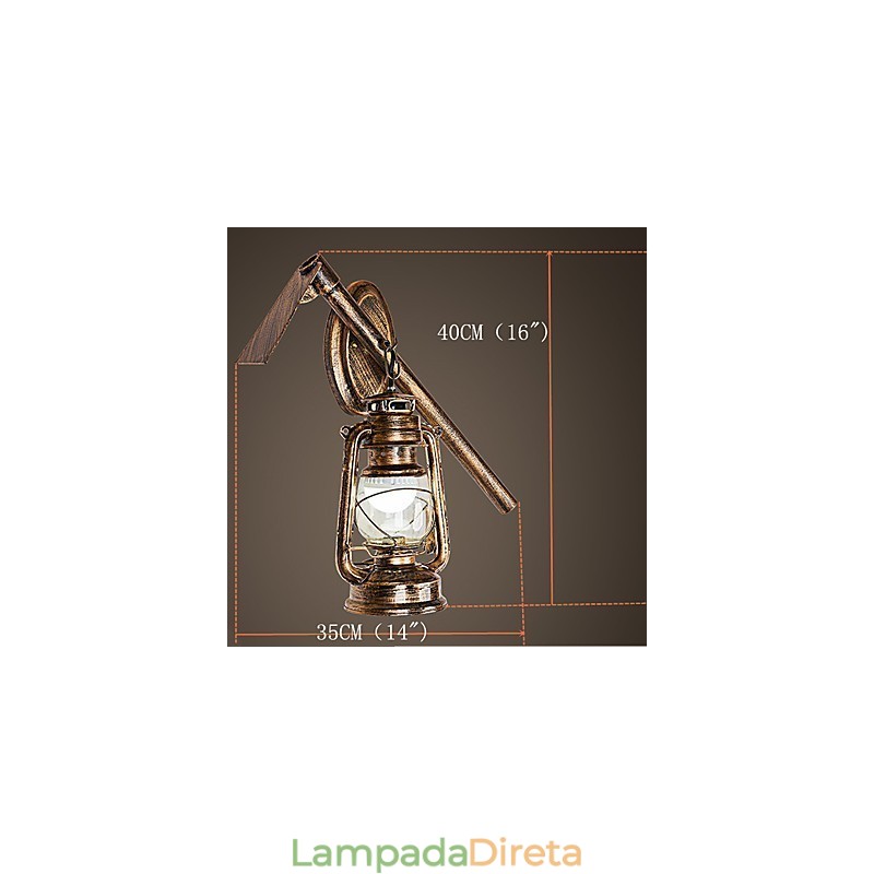 Pintura rústica de chalé para arandelas de parede estilo mini uplight, luminária de parede C