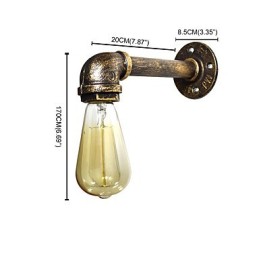 Arandelas de parede rústicas tradicionais clássicas de latão antigo para iluminação ambiente
