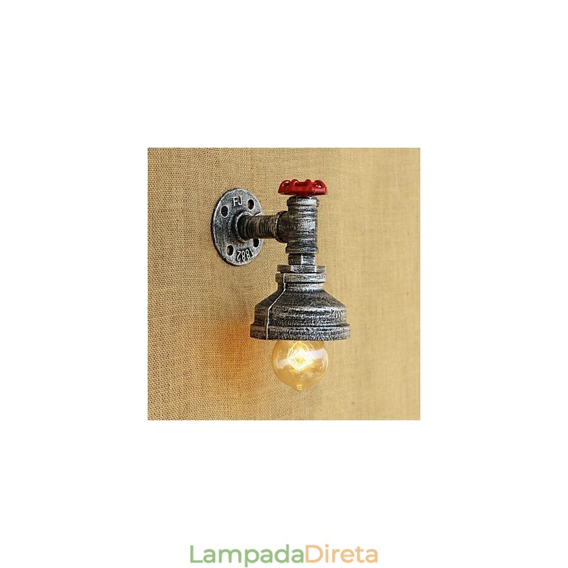 Pintura retrô country para arandelas de parede com luz ambiente