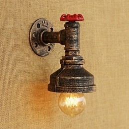 Pintura retrô country para arandelas de parede com luz ambiente