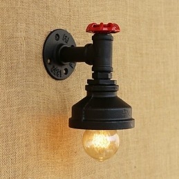 Pintura retrô country para arandelas de parede com luz ambiente