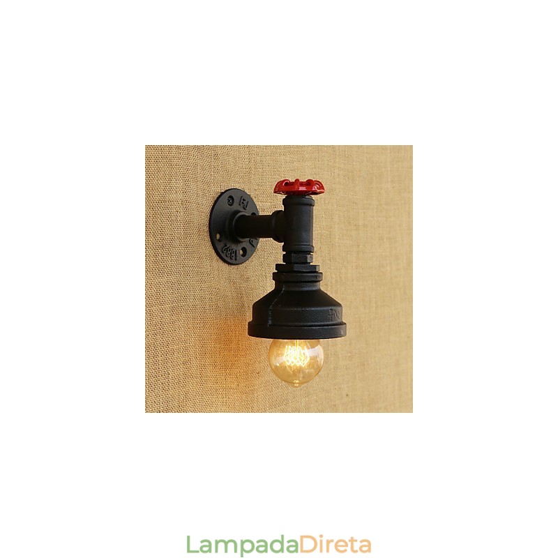 Pintura retrô country para arandelas de parede com luz ambiente