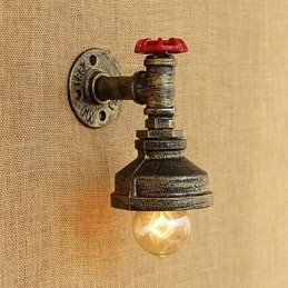Pintura retrô country para arandelas de parede com luz ambiente