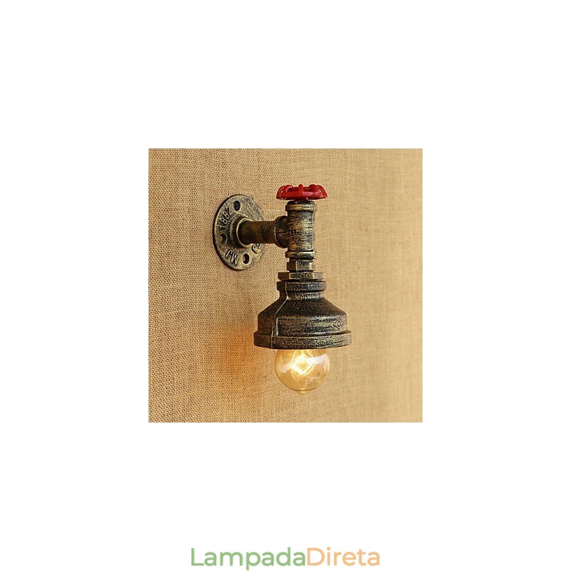 Pintura retrô country para arandelas de parede com luz ambiente