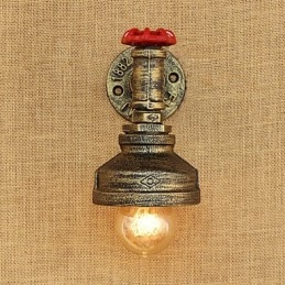 Pintura retrô country para arandelas de parede com luz ambiente
