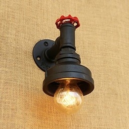 Pintura retrô country para arandelas de parede com luz ambiente