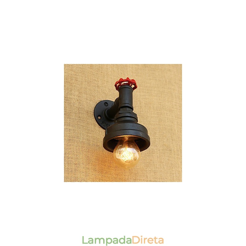 Pintura retrô country para arandelas de parede com luz ambiente