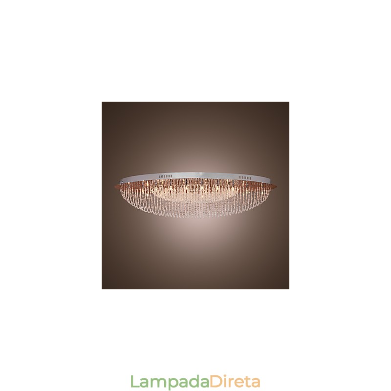 Moderno Contemporâneo Cristal Cromado Metal Montagem Embutida