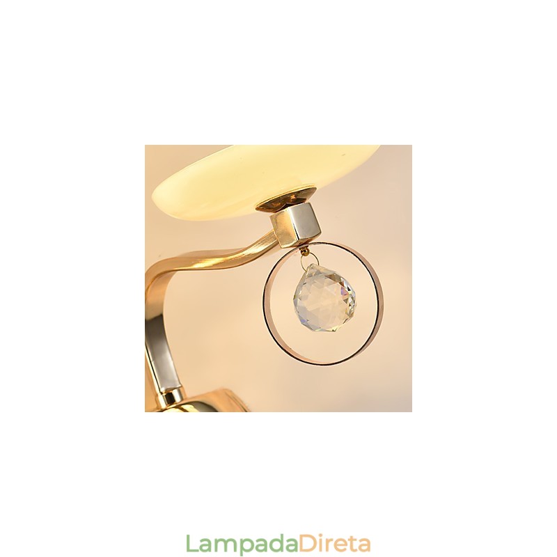 Recurso eletrogalvanizado contemporâneo moderno para arandelas de parede de luz ambiente de cristal