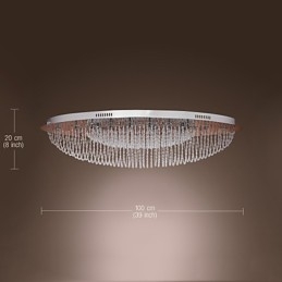 Moderno Contemporâneo Cristal Cromado Metal Montagem Embutida