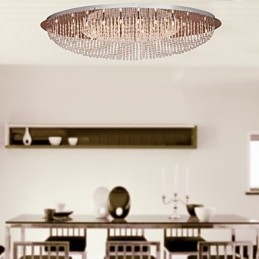 Moderno Contemporâneo Cristal Cromado Metal Montagem Embutida
