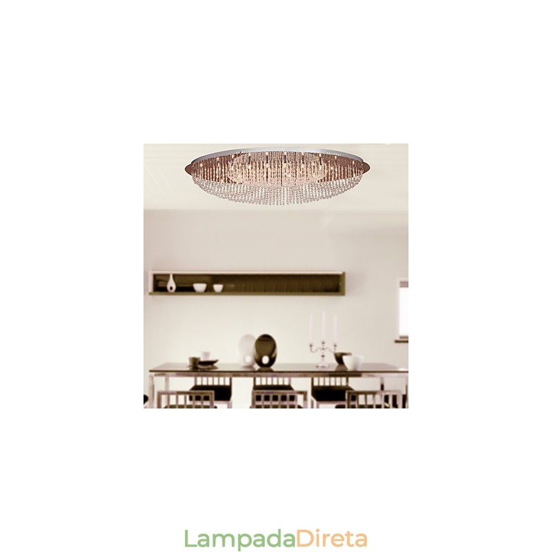 Moderno Contemporâneo Cristal Cromado Metal Montagem Embutida