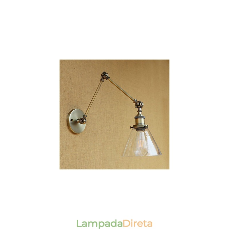 Recurso de galvanoplastia retrô country para luzes de braço oscilante de proteção ocular estilo mini