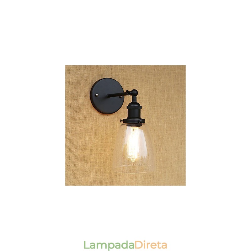 Pintura retrô country para proteção ocular em estilo mini, arandelas de parede com luz ambiente
