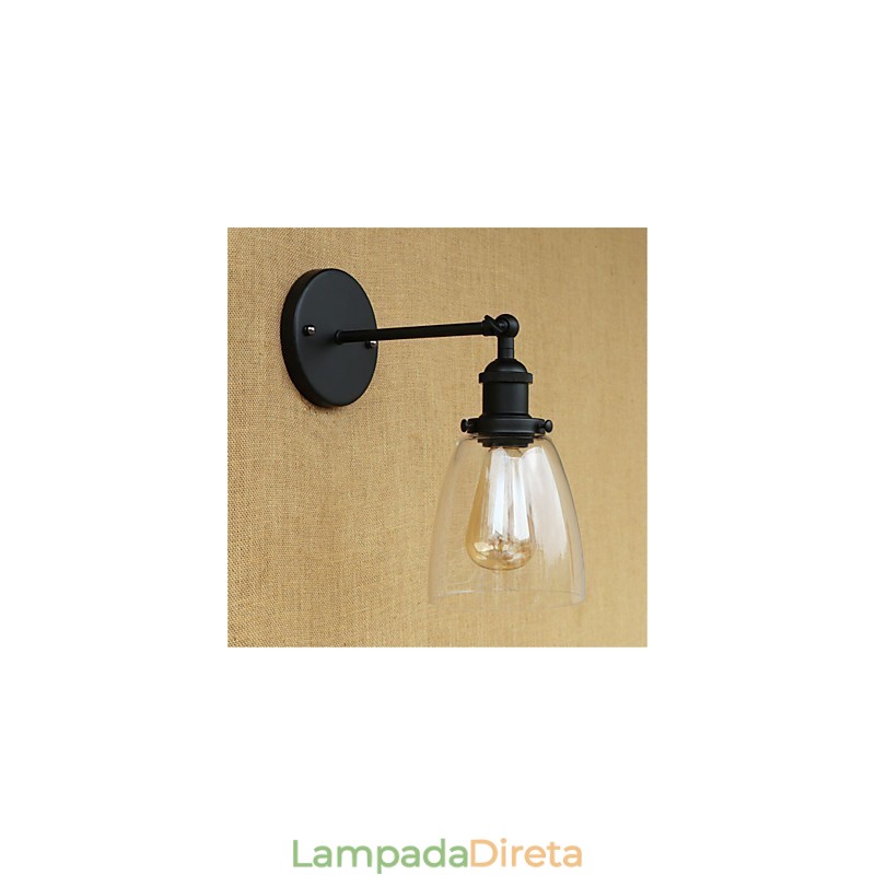 Pintura retrô country para proteção ocular em estilo mini, arandelas de parede com luz ambiente