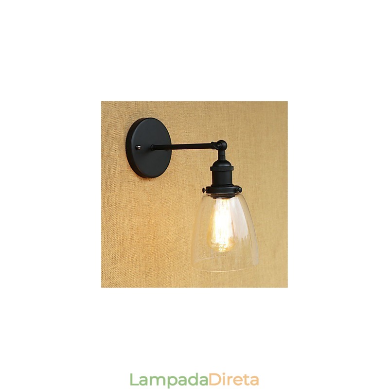 Pintura retrô country para proteção ocular em estilo mini, arandelas de parede com luz ambiente