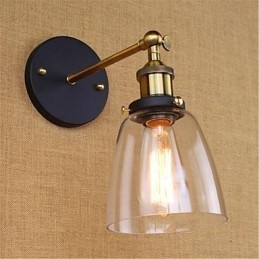 Pintura retrô country para proteção ocular em estilo mini, arandelas de parede com luz ambiente