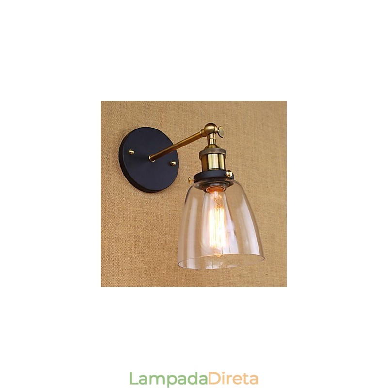 Pintura retrô country para proteção ocular em estilo mini, arandelas de parede com luz ambiente