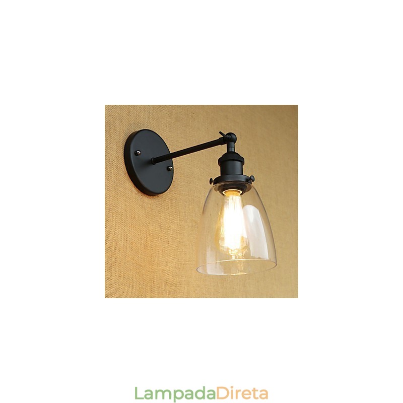 Pintura retrô country para proteção ocular em estilo mini, arandelas de parede com luz ambiente