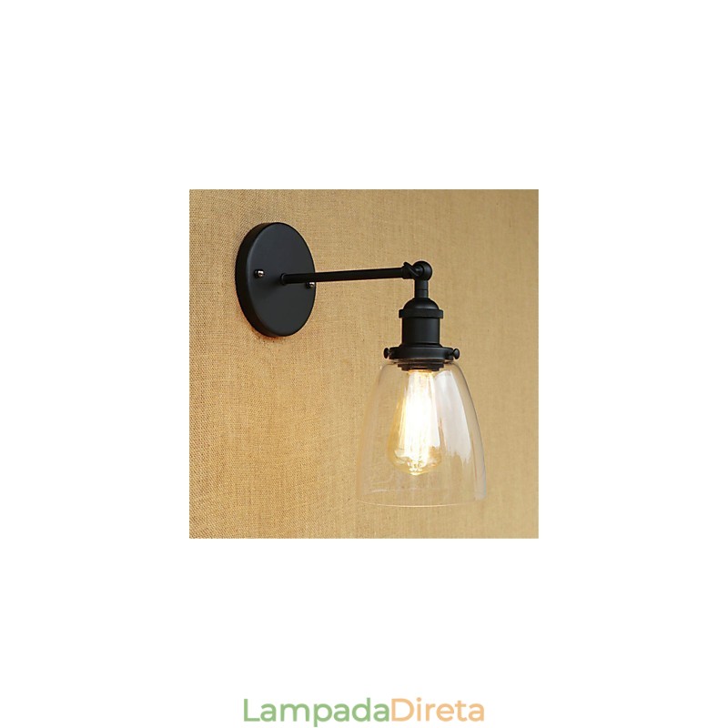 Pintura retrô country para proteção ocular em estilo mini, arandelas de parede com luz ambiente