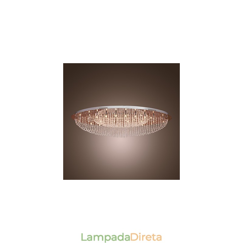 Moderno Contemporâneo Cristal Cromado Metal Montagem Embutida