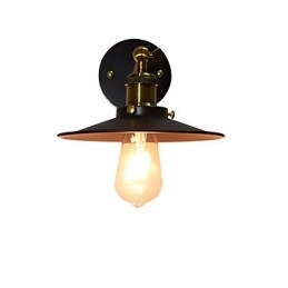 Pintura de parede única de ferro luminária de parede lâmpada sabre de luz preta muda na parede