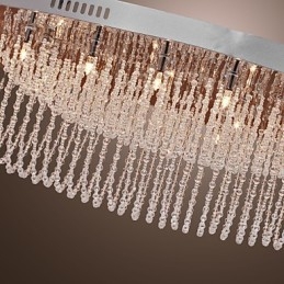 Moderno Contemporâneo Cristal Cromado Metal Montagem Embutida