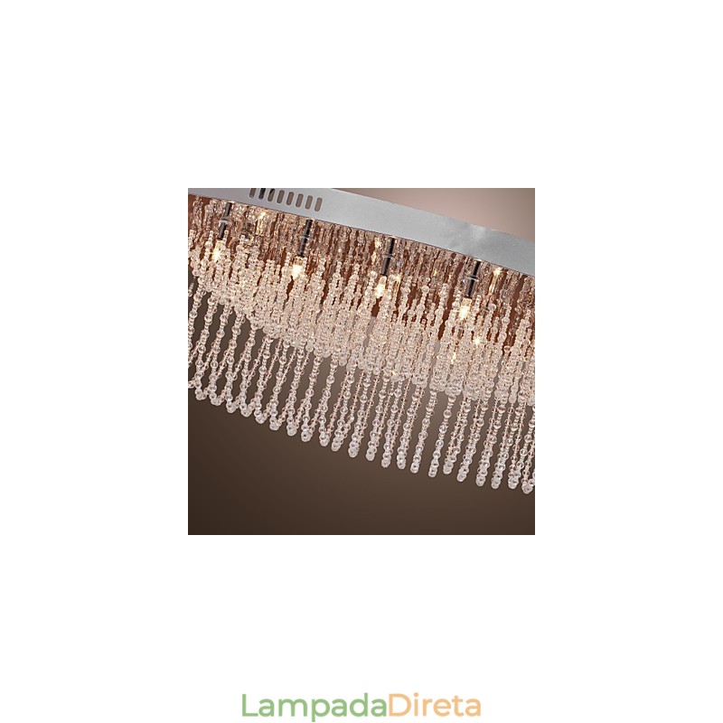 Moderno Contemporâneo Cristal Cromado Metal Montagem Embutida