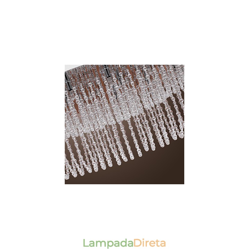 Moderno Contemporâneo Cristal Cromado Metal Montagem Embutida