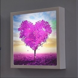 Pintura moderna contemporânea integrada, recurso de pintura contemporânea para arandelas de parede com luz ambiente