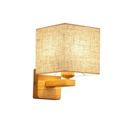 Luminária de mesa minimalista de madeira maciça Luminária de mesa de cabeceira