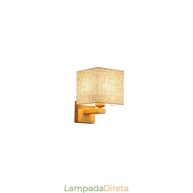 Luminária de mesa minimalista de madeira maciça Luminária de mesa de cabeceira
